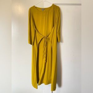Mustard Cos Midi Dress - front tie